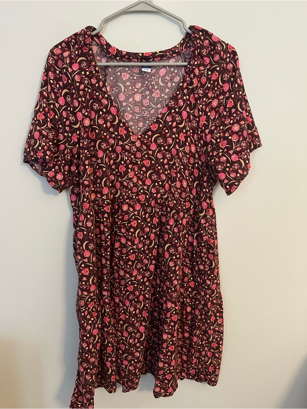 Old Navy Dress with Pink Floral Print